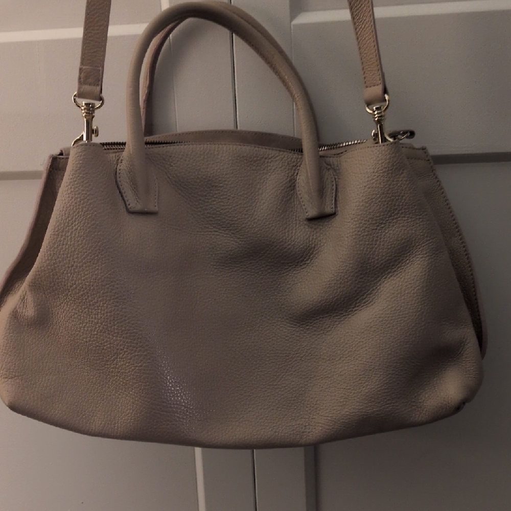 Cream Leather Women's Bag - Picture 4 of 14